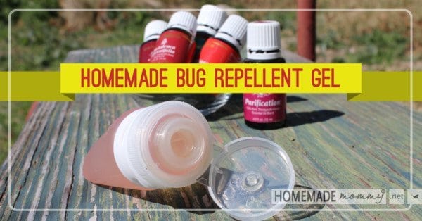 Home made bug repellant gel in various containers