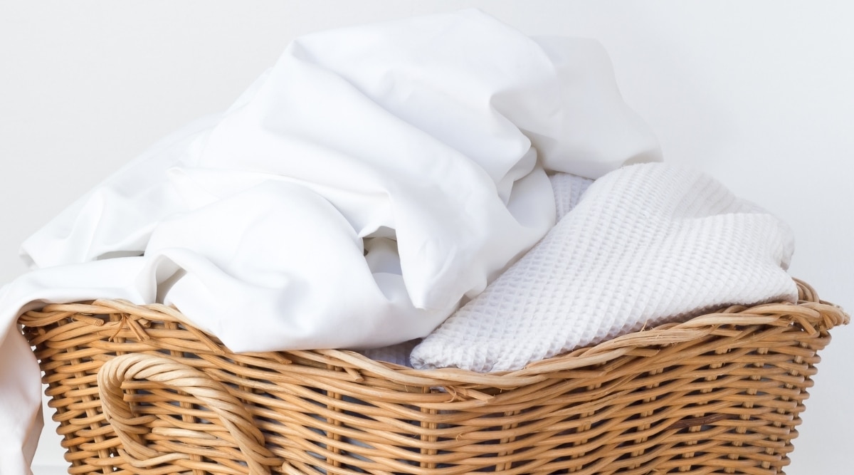 Laundry Basket with Sheets